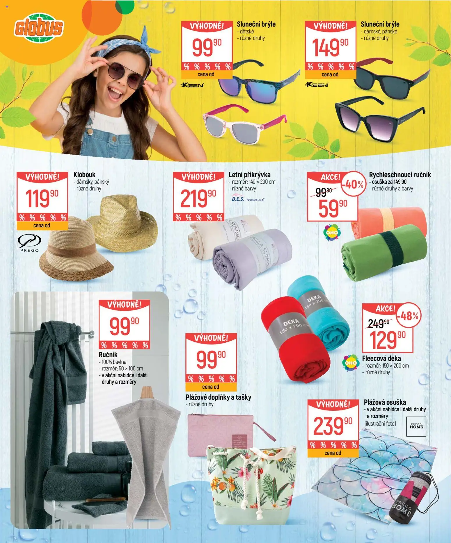 Globus leták - Léto od 03.06.2026 | Strana: 4 | Produkty: Osuška, Plážová osuška, Barvy, Fleecová deka