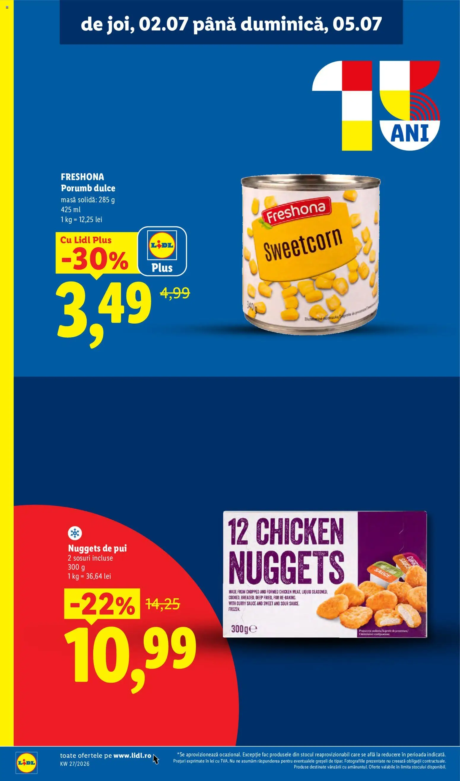 Noul catalog Lidl – valabil de la 29.06.2026 | Pagină: 58 | Produse: Masă, Hacıyatmaz Kedi Oyuncağı, Porumb