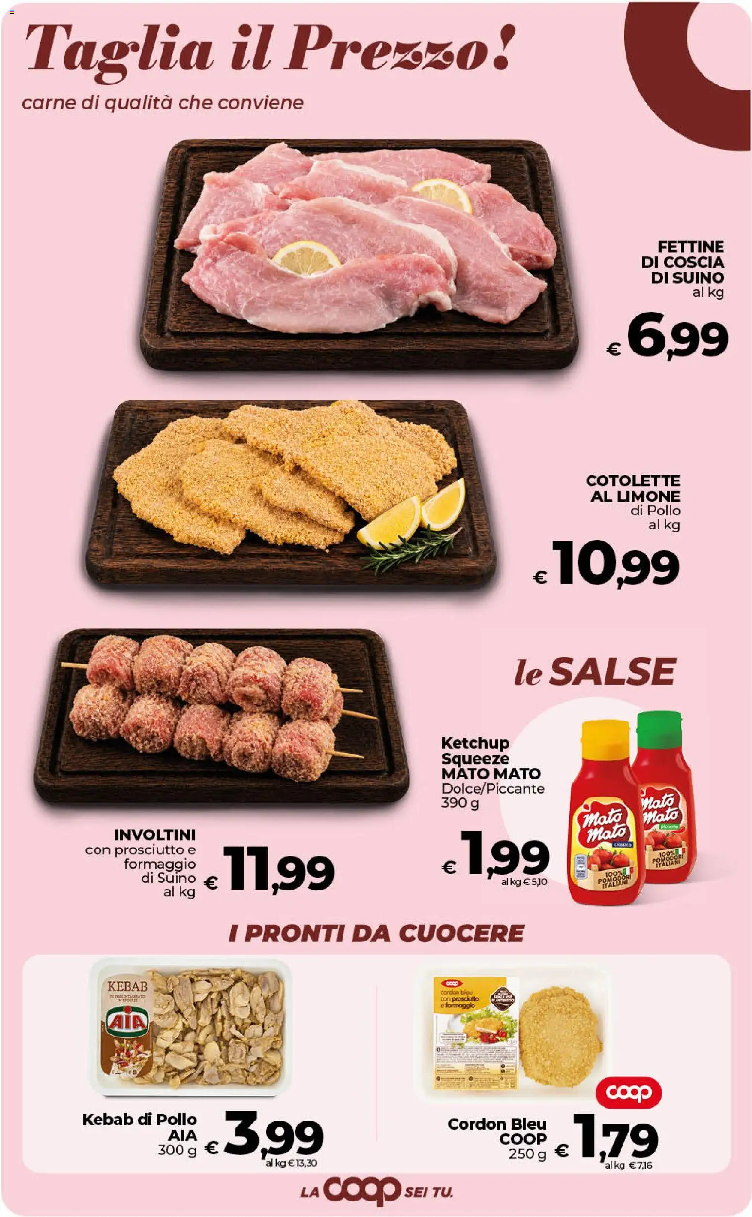 Volantino COOP del 31/07/2026 | Pagina: 10 | Prodotti: Suino, Formaggio, Limone, Pomodori