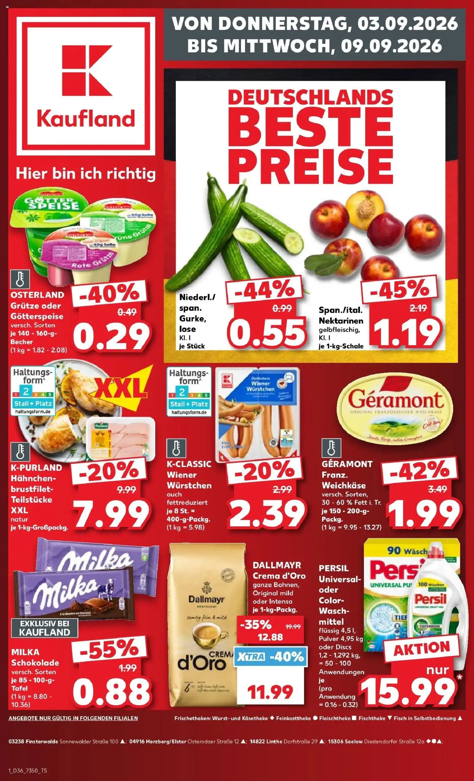 Prospekt Kaufland ab 31.08.2026 » Angebote Online zum Blättern | Seite: 10 | Produkte: Nektarinen, Fisch, Dallmayr, Persil