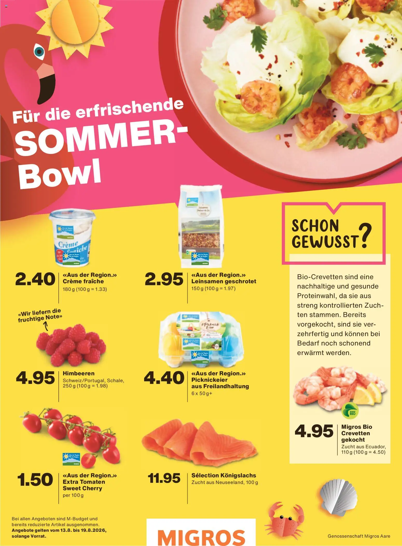 Migros aktionen Magazin – gültig ab 12.08.2026 | Seite: 30 | Produkte: Tomaten, Creme