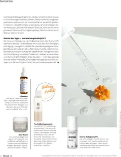 „Pro-Collagen Booster Serum“, Wirkt bereits entstandenen Hautschäden entgegen, indem es die nachlassenden Reparaturmechanismen einer alternden Haut pusht. ab 01.03.2026 gültig | Seite: 12 | Produkte: Serum, Bilder