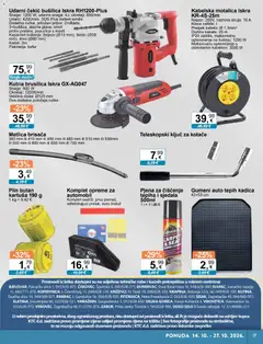 KTC Katalog tehnike i posuđa - Pregled kataloga iz trgovine KTC, vrijedi od 14.10.2026 | Stranica: 17 | Proizvodi: Kabelska motalica, Kofer, Bušilica, Željezo