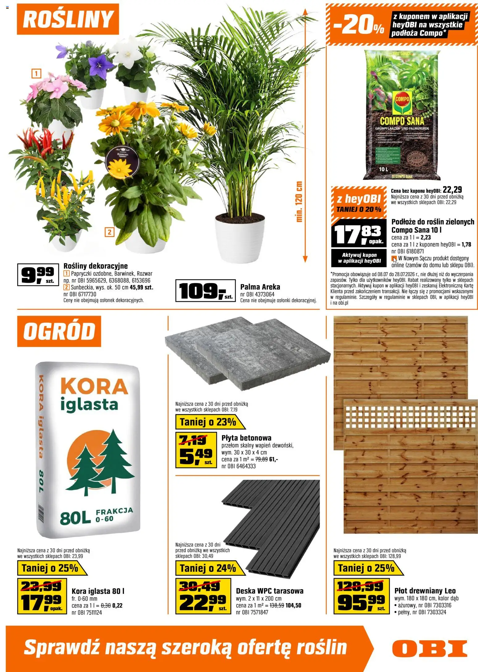 OBI gazetka od 08.07.2026 | Strona: 15 | Produkty: Rosliny