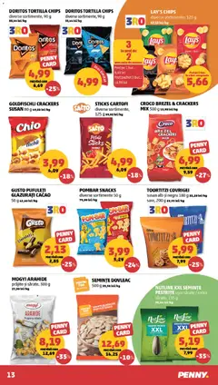 Ofertele PENNY valabile de la 29.07.2026 | Pagină: 13 | Produse: Arahide, Covrigei, Pufuleți, Cacao
