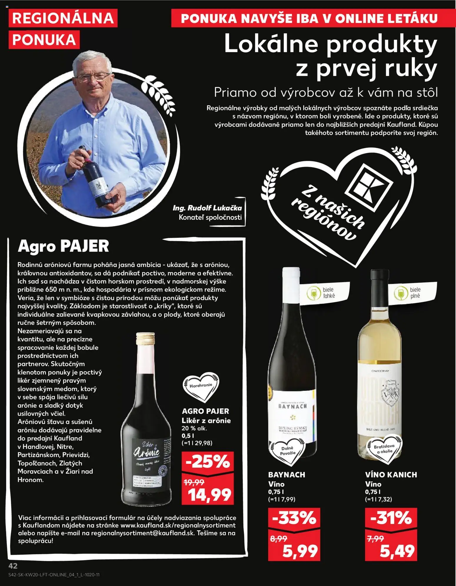 Nové Kaufland akcie – leták je platný od 14.05.2026 | Strana: 42 | Produkty: Stôl, Víno