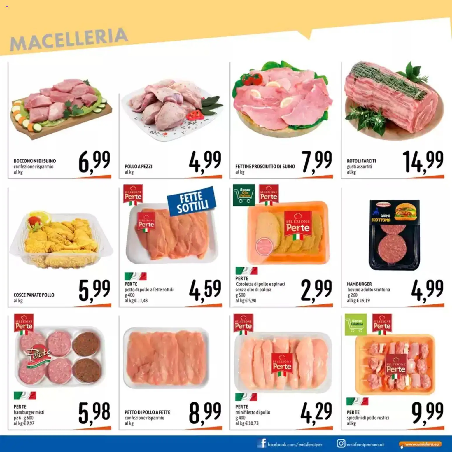 Volantino Emisfero del 14.05.2026 | Pagina: 9 | Prodotti: Bovino, Suino, Rustici, Hamburger