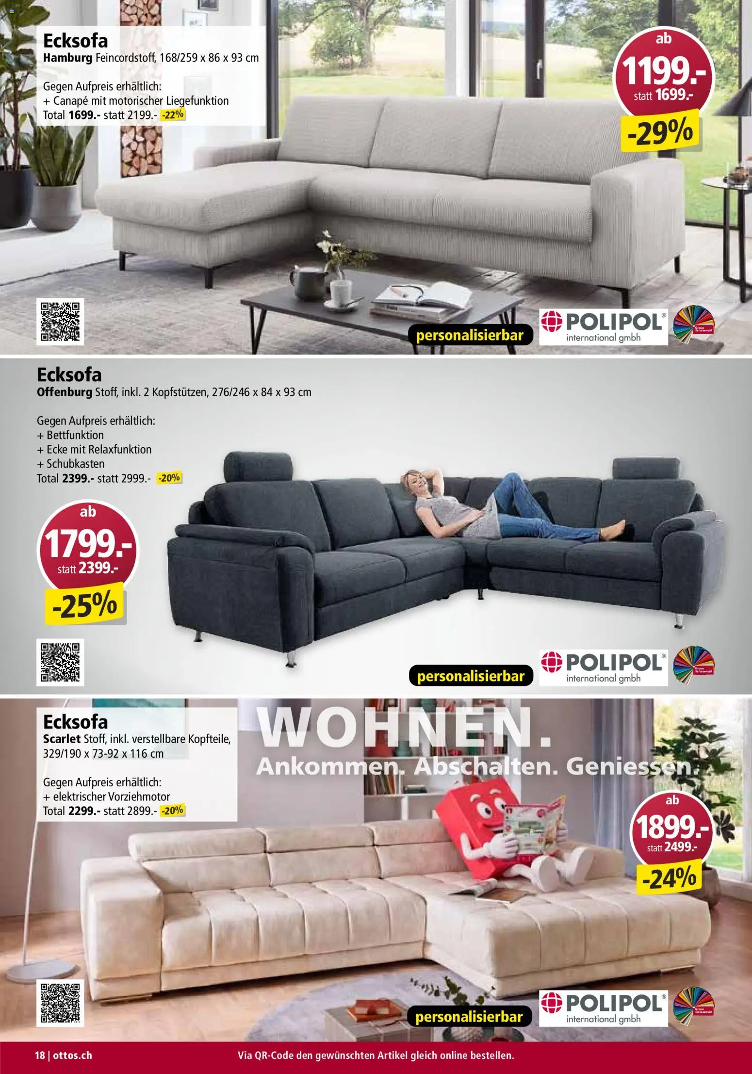 Otto's Aktionen Möbelflyer – gültig ab 01.09.2026 | Seite: 18 | Produkte: Ecksofa