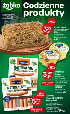 Pogląd oferty "Żabka gazetka - Codzienne produkty" - ważna od 26.08.2026