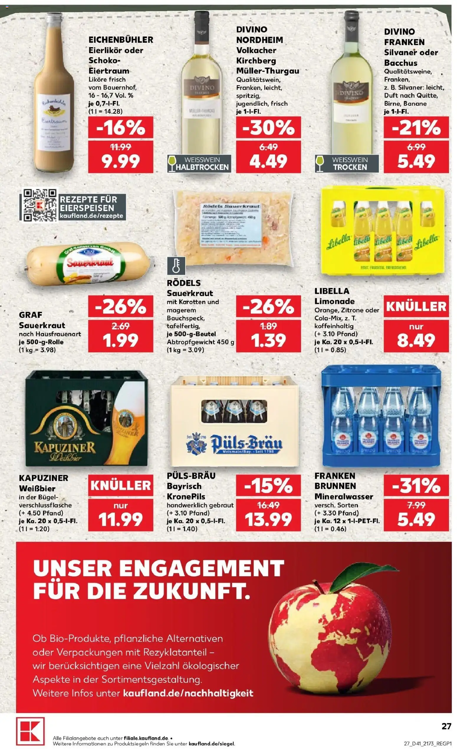 Prospekt Kaufland ab 08.10.2026 » Angebote Online zum Blättern | Seite: 27 | Produkte: Weißwein, Duft, Limonade, Zitrone