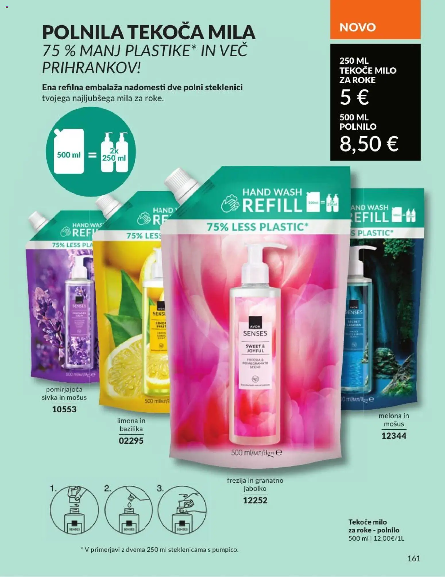 Novi Avon katalog ponudbe – veljaven od 30.06.2026 | Stran: 161 | Izdelki: Tekoče milo, Melona, Milo, Limona