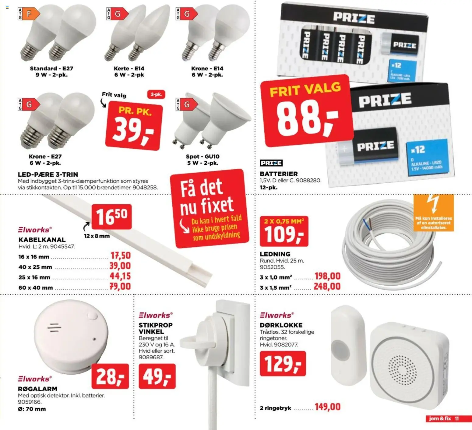 Jem & fix tilbudsavis – gyldig fra 01/11/2026 | Side: 11 | Produkter: Batterier, Søm
