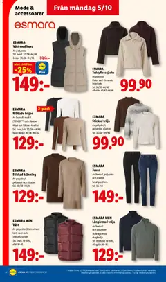 ESMARA MEN Väst, Av polyester (återvunnen), Lätt, varm och, vindavvisande - Förhandsvisning av reklamblad från butik Lidl aktuell från 05/10/2026 | Sida: 21