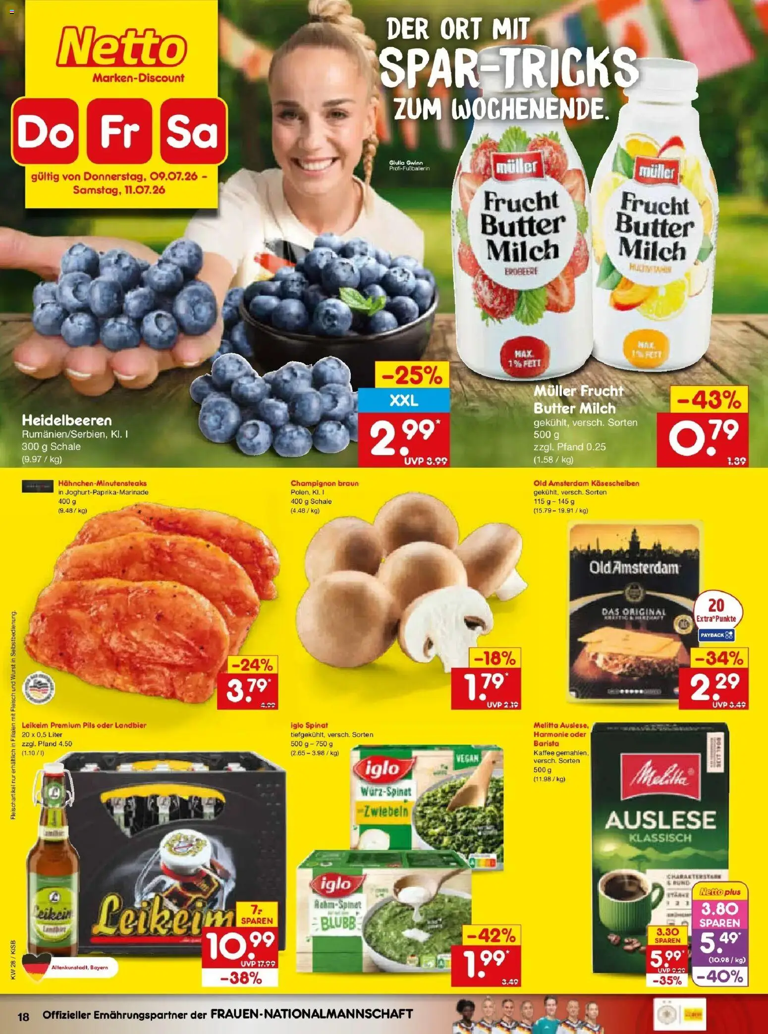 Netto Marken-Discount - Netto: Wochenangebote – gültig ab 05.07.2026 | Seite: 34 | Produkte: Butter, Iglo, Pils, Fleisch