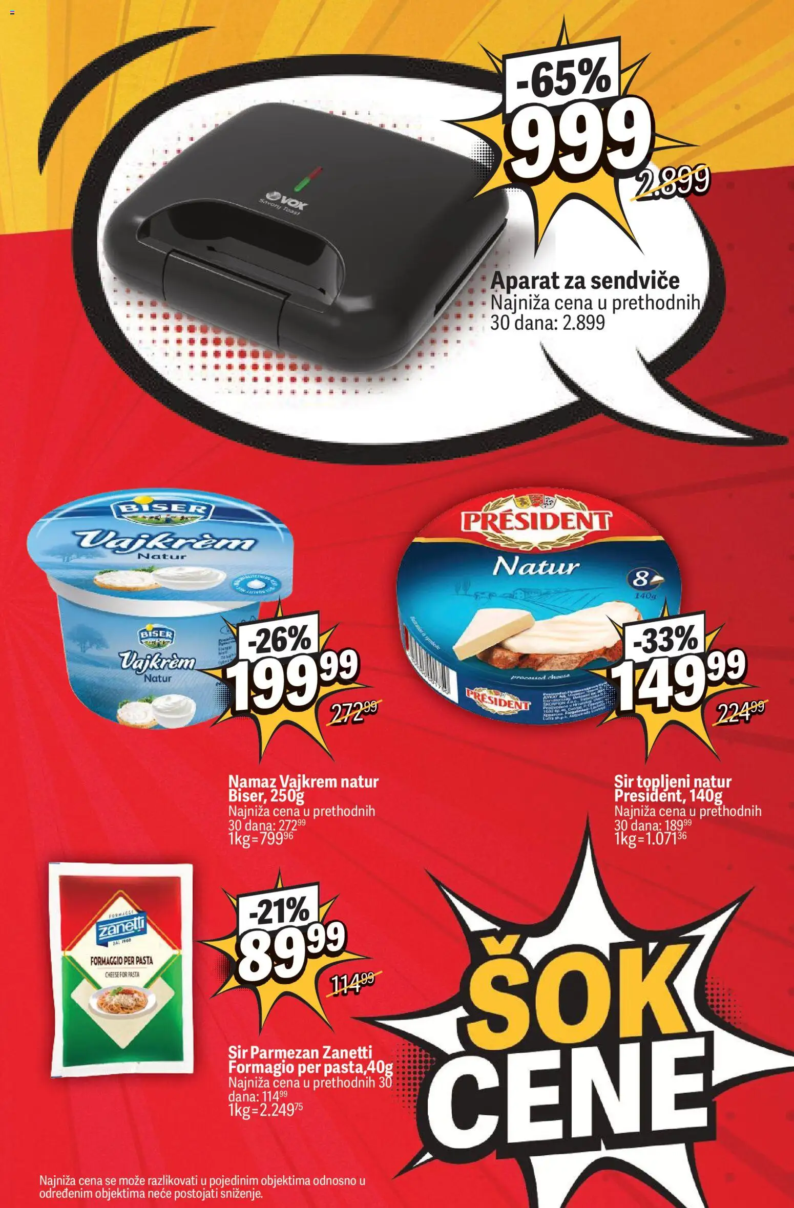 Maxi katalog - važi od 09.07.2026 | Strana: 5 | Proizvode: Aparat za sendviče, Vajkrem, Sir, Parmezan