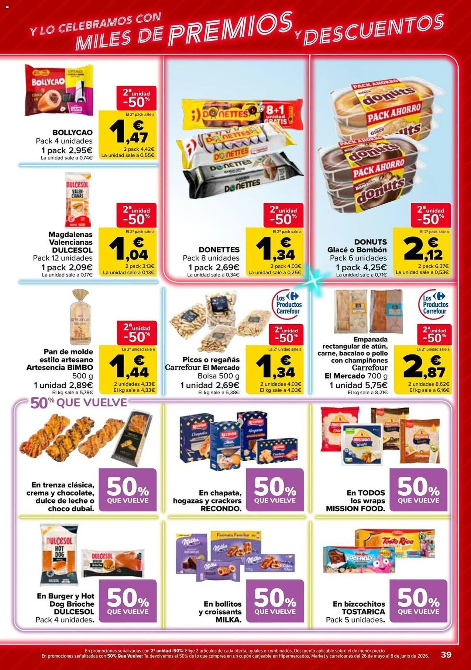 Carrefour folleto │ válido desde el 12.05.2026 | Página: 39 | Productos: Té, Pan de molde, Magdalenas, Donuts