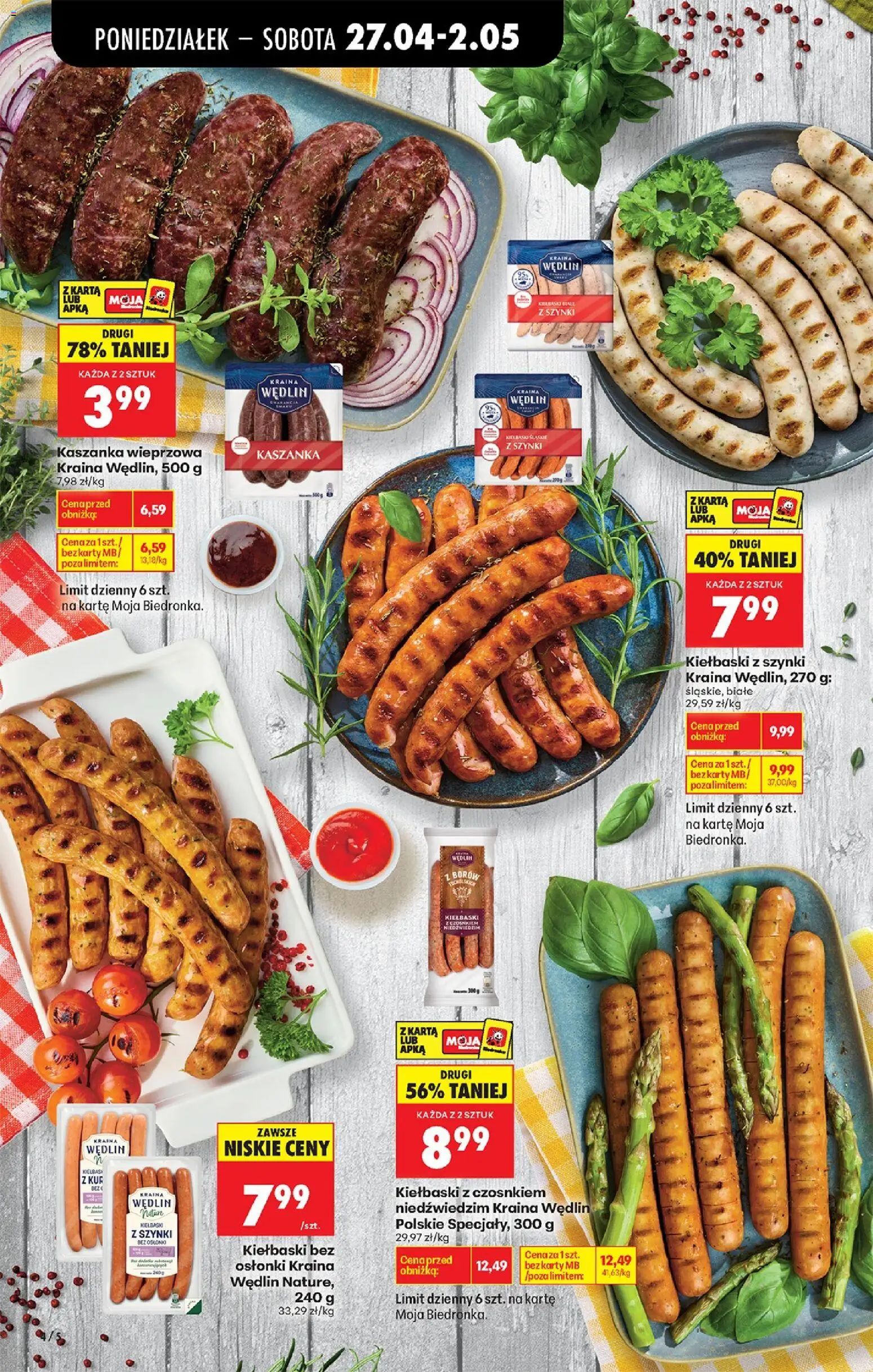 Biedronka gazetka od poniedziałku od 27.04.2026 | Strona: 20 | Produkty: Karta, Piwo perła, Warka, Piwo