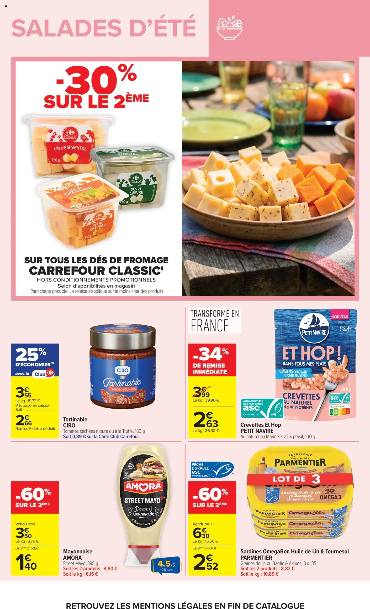 {H1} | Page: 38 | Produits: Pêche, Tomates séchées, Mayonnaise, Cheddar