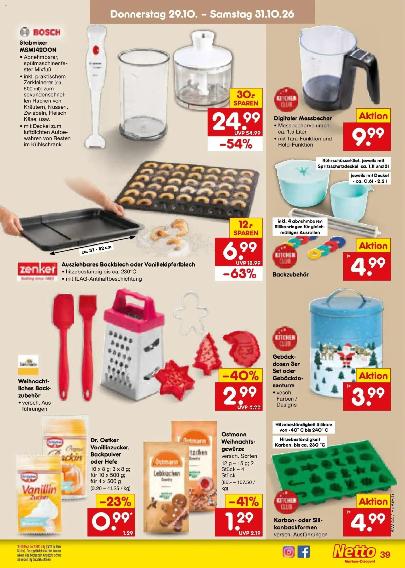 Netto Marken-Discount Prospekt Selb – gültig ab 26.10.2026 | Seite: 53 | Produkte: Bosch, Kühlschrank, Gewürze, Stabmixer