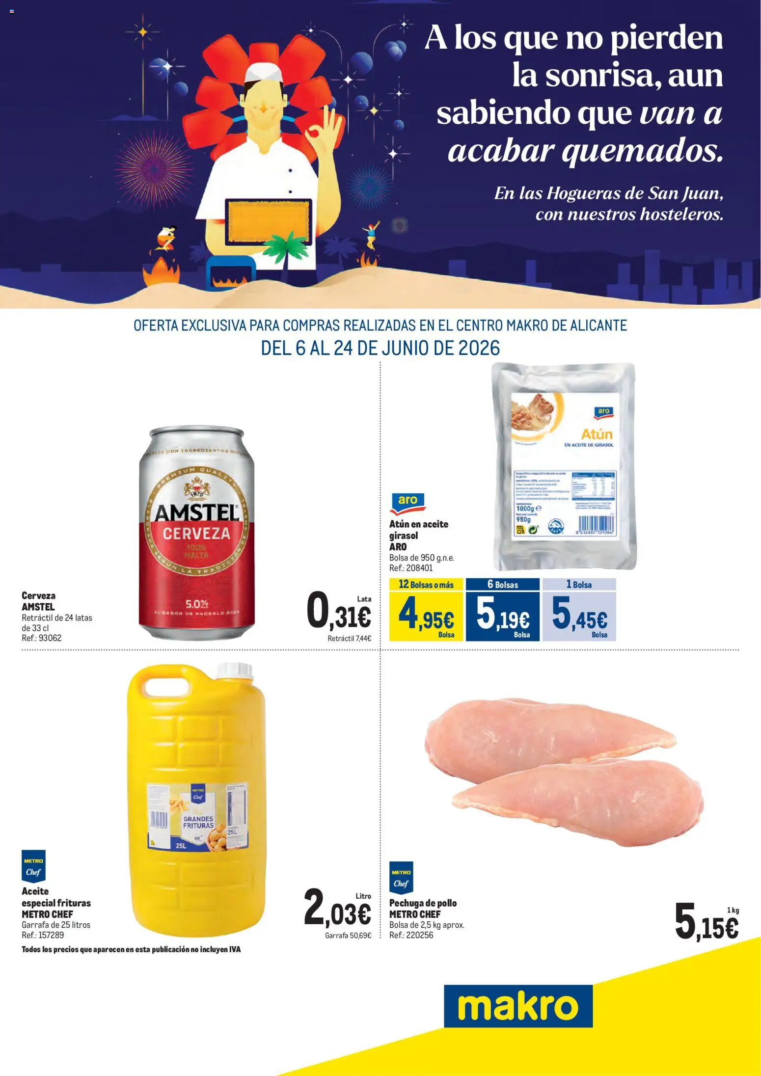 Makro Hogueras de San Juan Alicante │ válido desde el 06.06.2026 | Página: 1 | Productos: Κρεμάστρα, Aceite, Cerveza, Bolsa