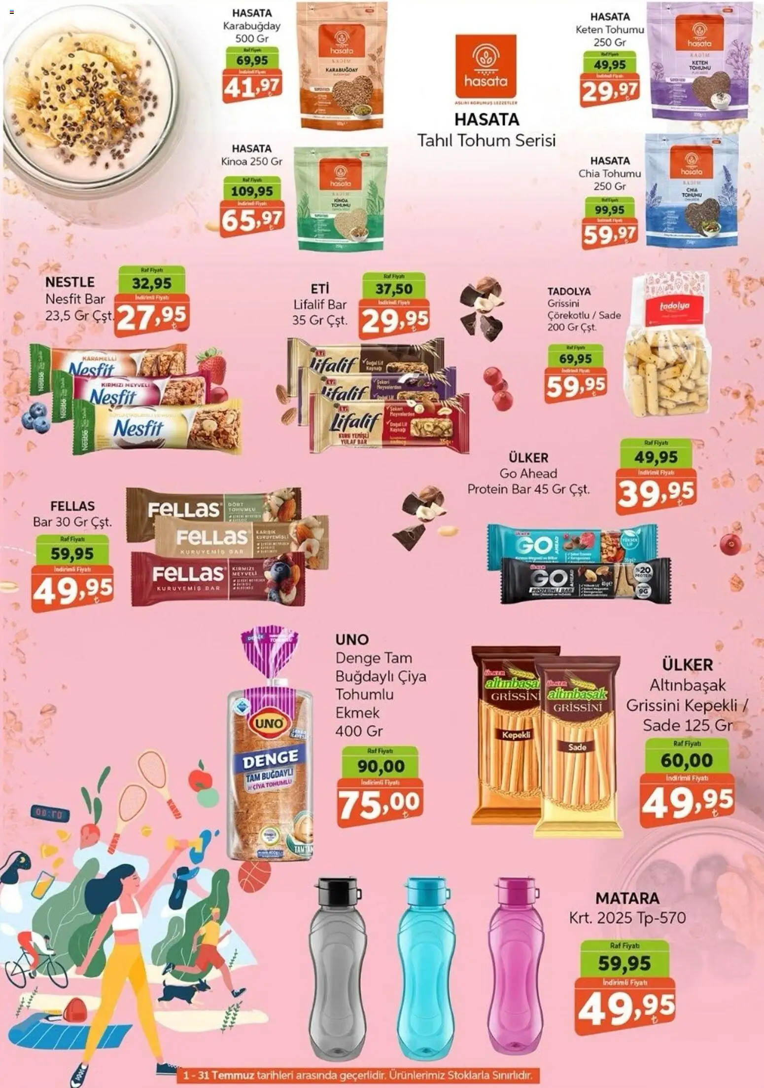 Biçen Market - Yazı Fit Yaşa - 03 Temmuz 2026 tarihinden itibaren geçerlidir | Sayfa: 3 | Ürünler: Raf, Ekmek, Tahıl, Keten Tohumu