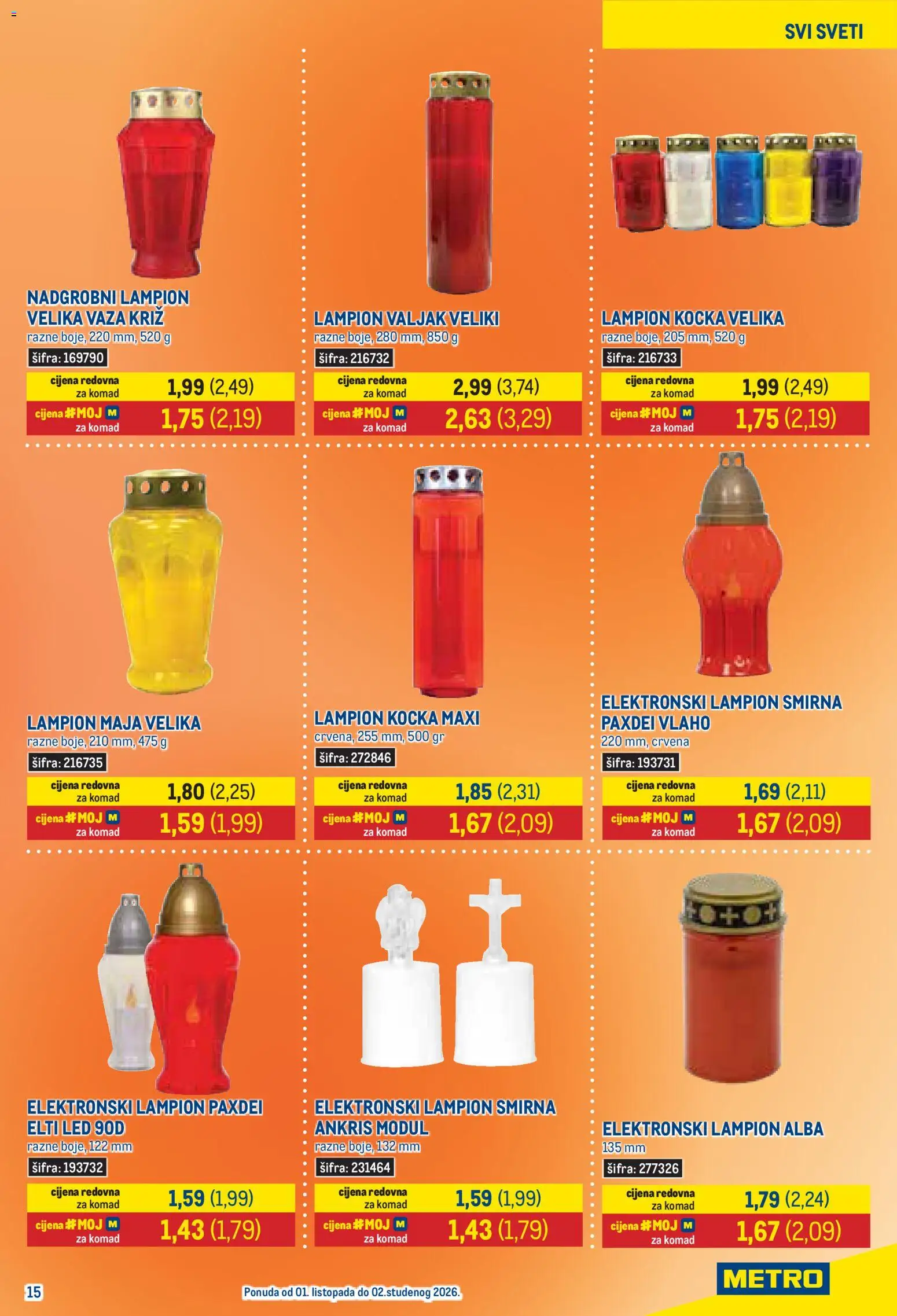 Metro katalog | vrijedi od 01.10.2026 | Stranica: 15 | Proizvodi: Vaza, Lampion, Led