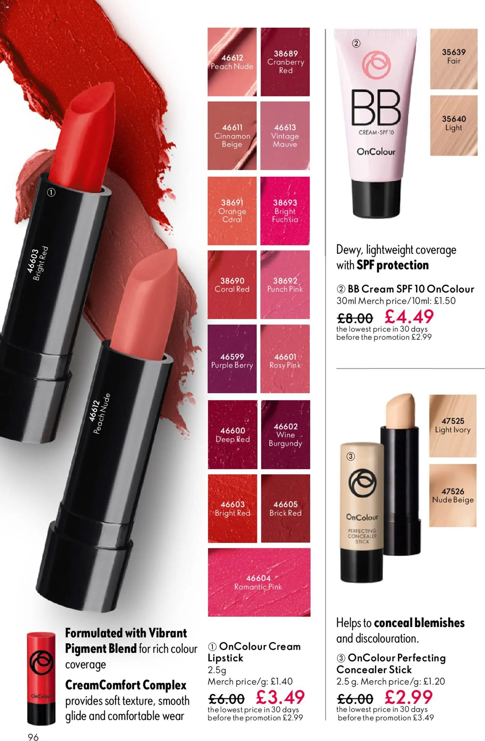 {H1} | Page: 96 | Products: BB cream, Wine, Cream, Orange
