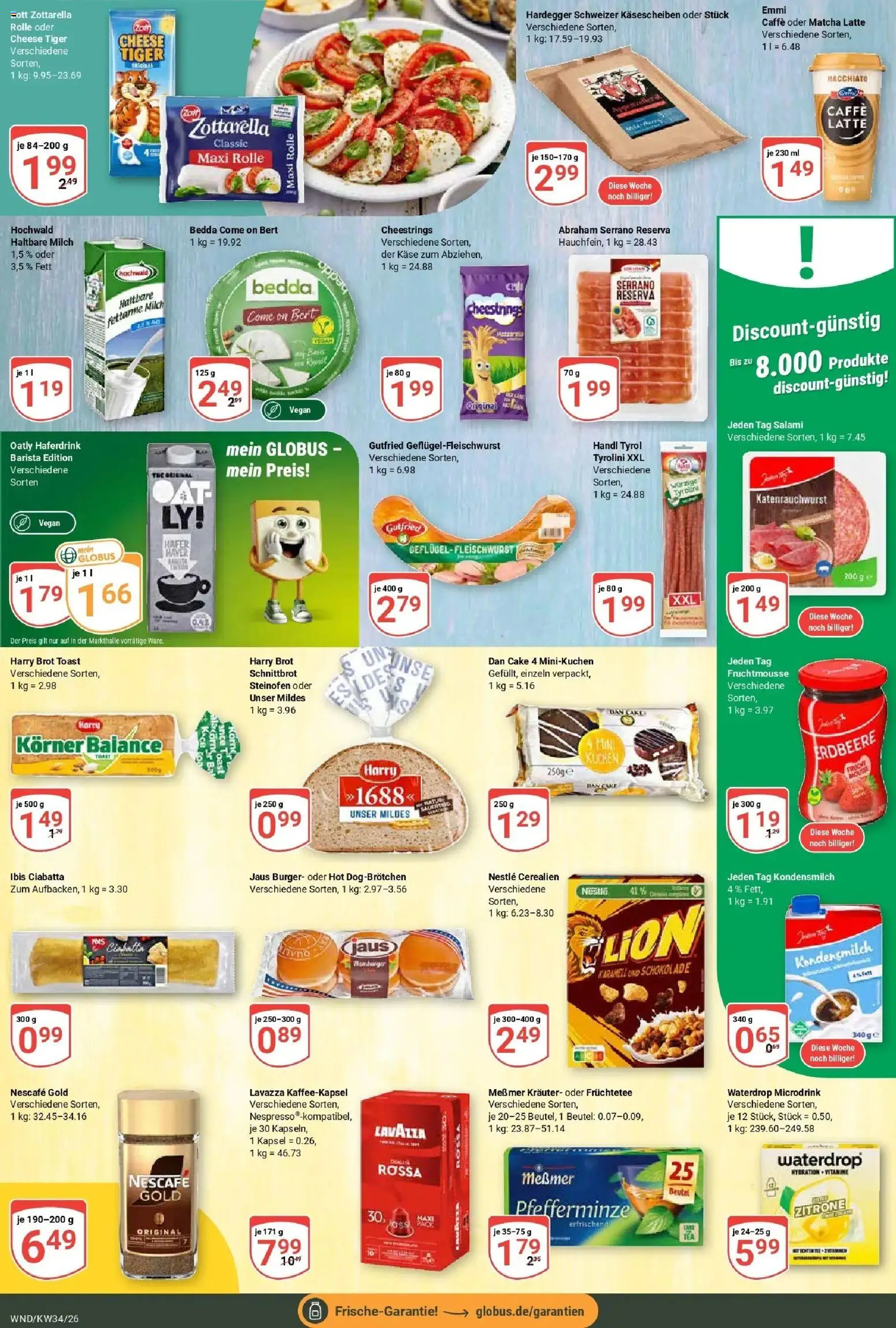 Globus Prospekt St. Wendel (ab 17.08.2026) » Angebote online | Seite: 14 | Produkte: Nescafe, Käse, Schokolade, Kuchen