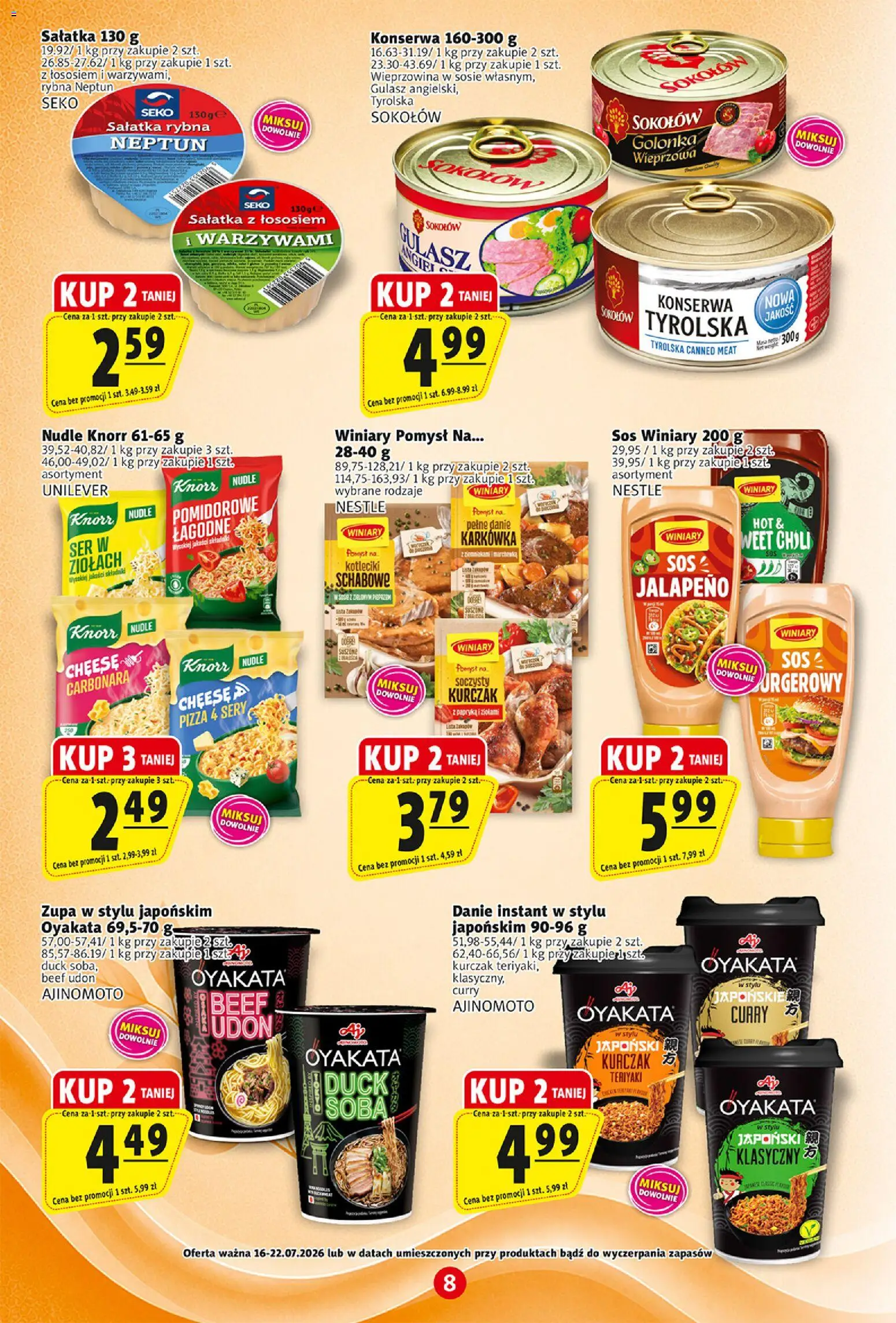 Prim Market gazetka od 16.07.2026 | Strona: 8 | Produkty: Carbonara, Rybna, Zupa, Sos