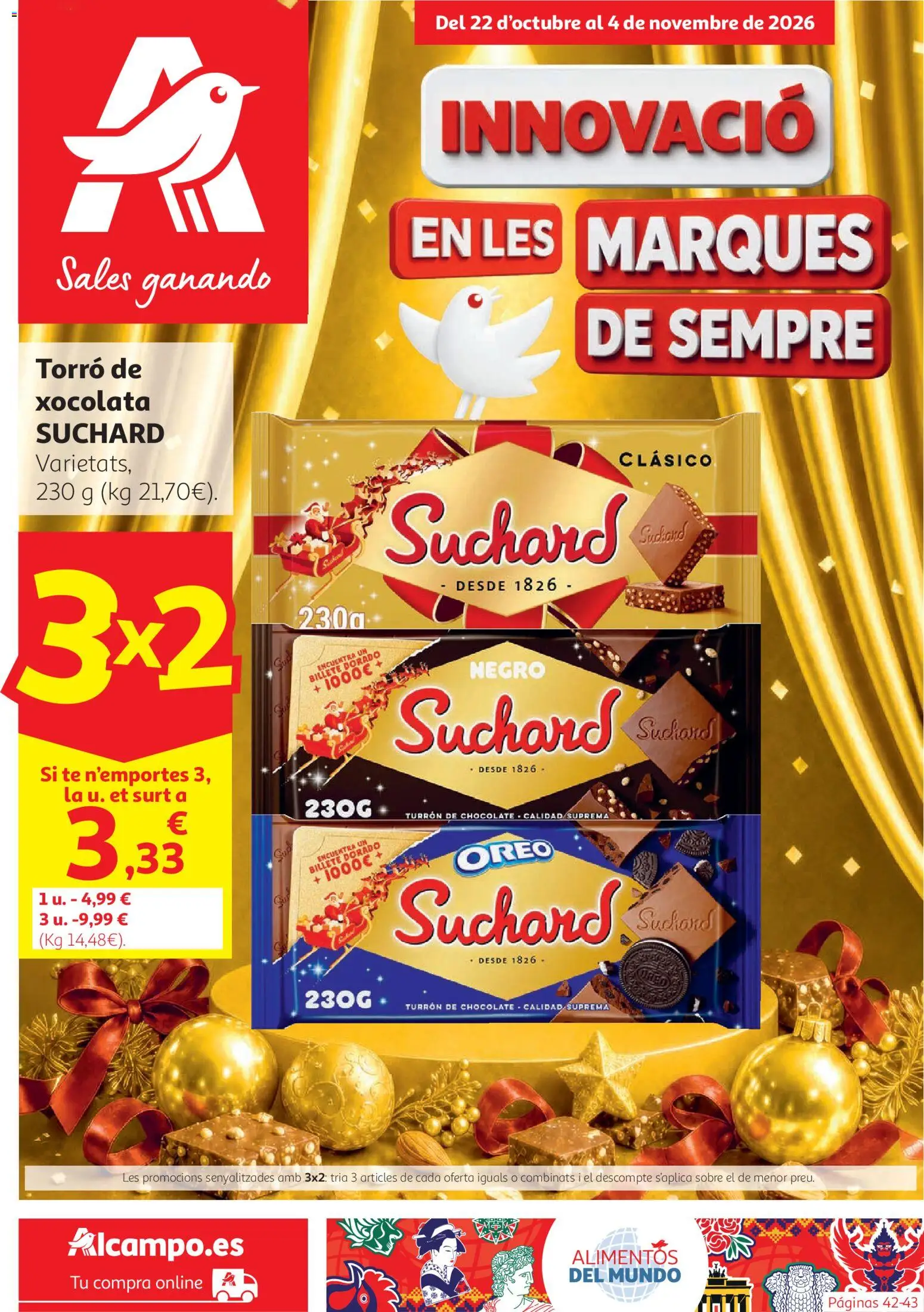 Alcampo folleto Mataró │ válido desde el 22/10/2026 | Página: 1 | Productos: Oreo, Chocolate, Té, Alimentos