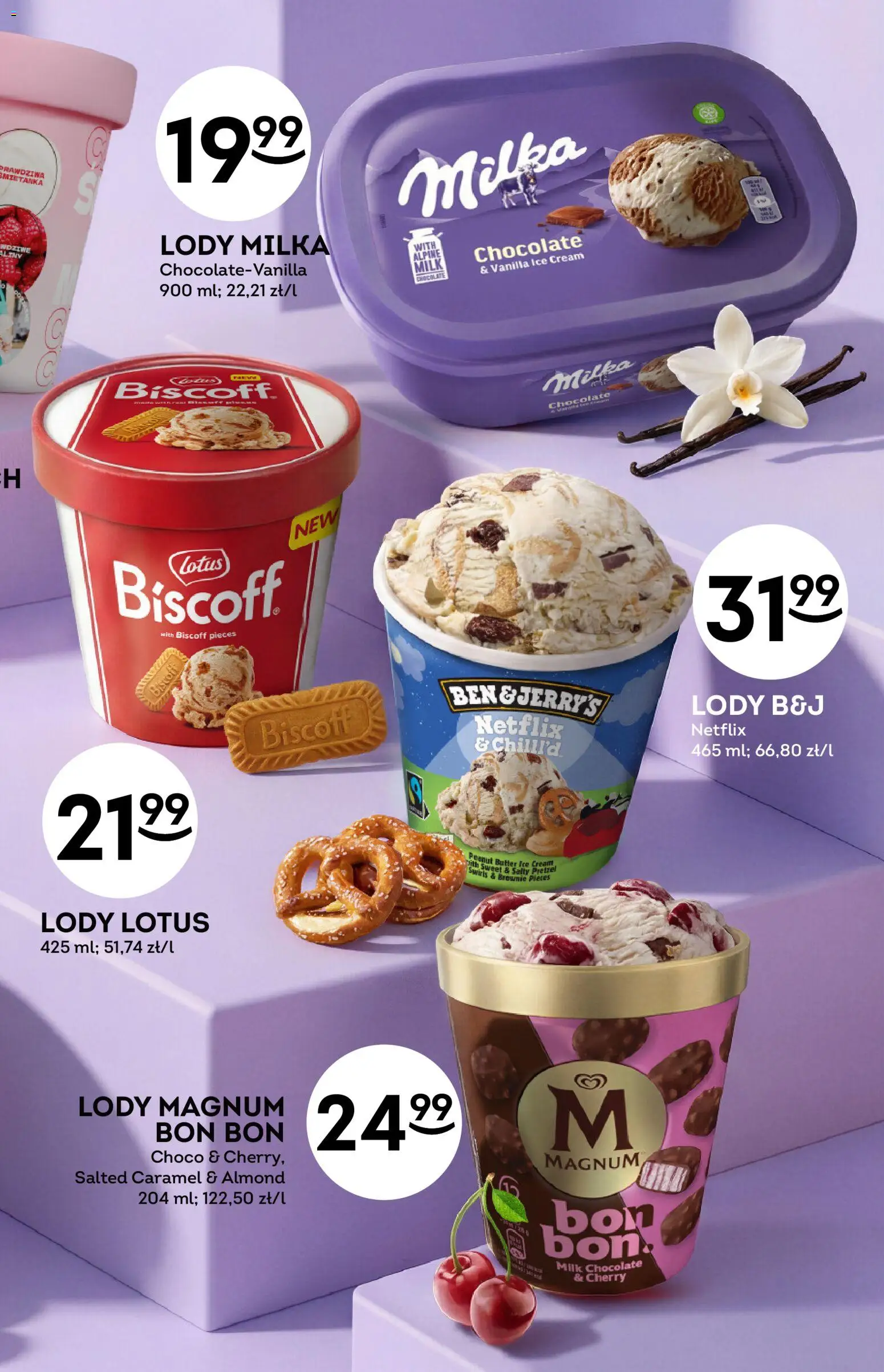 Żabka gazetka - Katalog lodowy od 10.08.2026 | Strona: 19 | Produkty: Milka, Magnum, Lotus, Lody