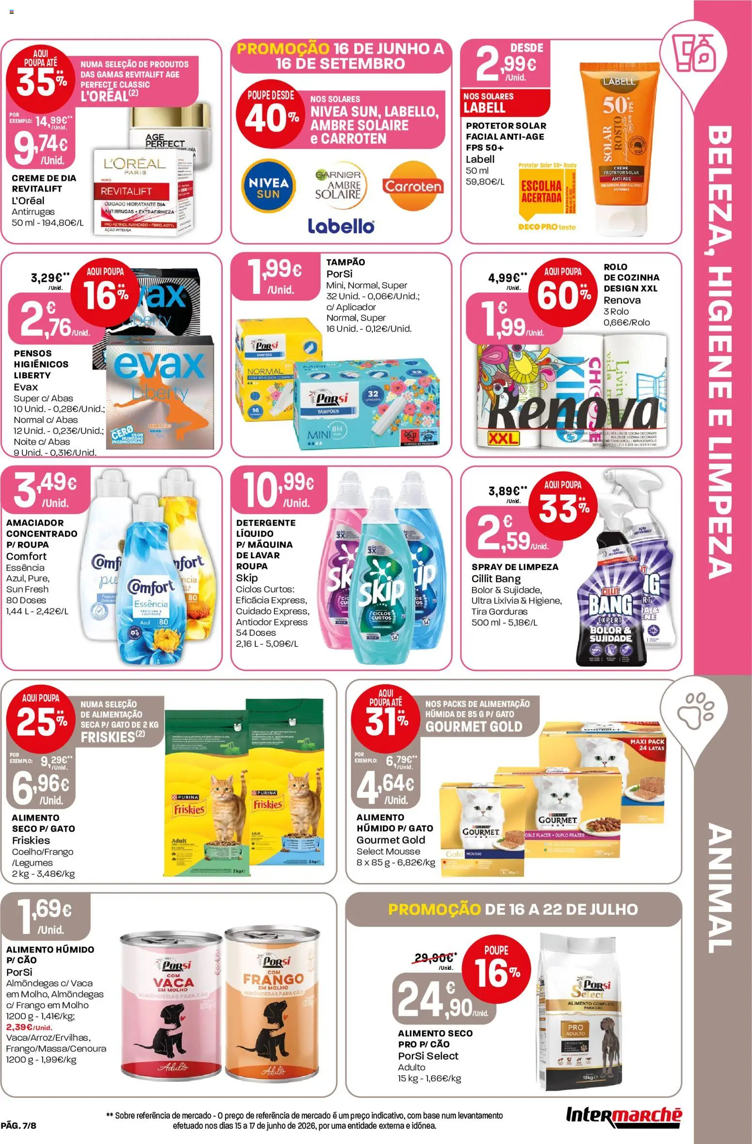 Intermarché Folheto Mini │ válido de 16/07/2026 | Página: 7 | Produtos: Frango, Base, Detergente, Creme