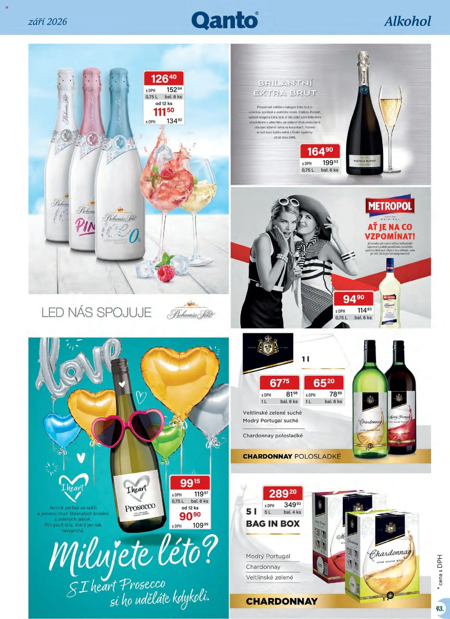 Astur & Qanto leták - Velkoobchod 09/2026 od 01.09.2026 | Strana: 43 | Produkty: Prosecco, Box, Bohemia sekt, Sekt