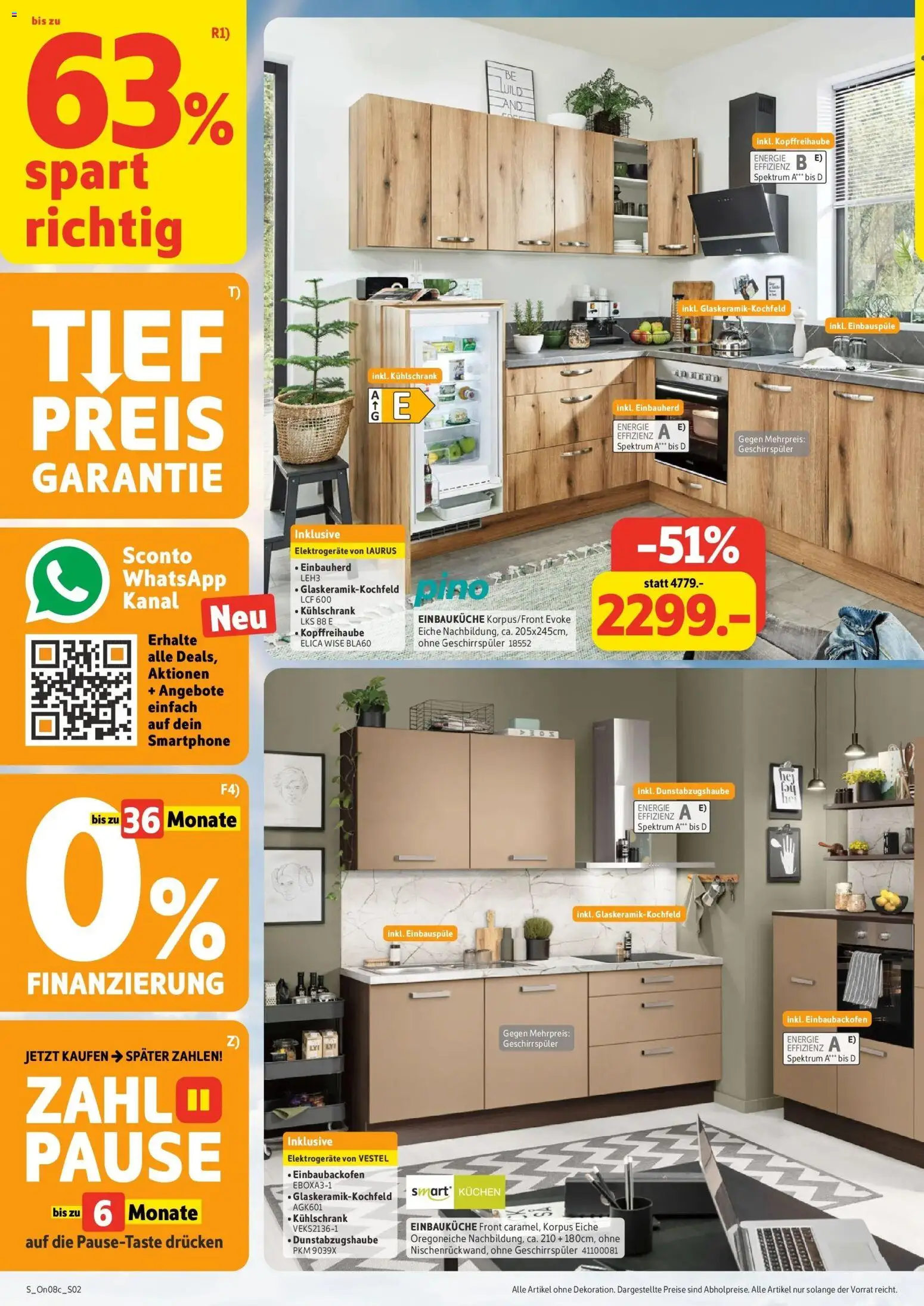Sconto - SCONTO: Prospekt (ab 12.08.2026) zum Blättern | Seite: 2 | Produkte: Geschirrspüler, Einbauküche, Kühlschrank, Smartphone