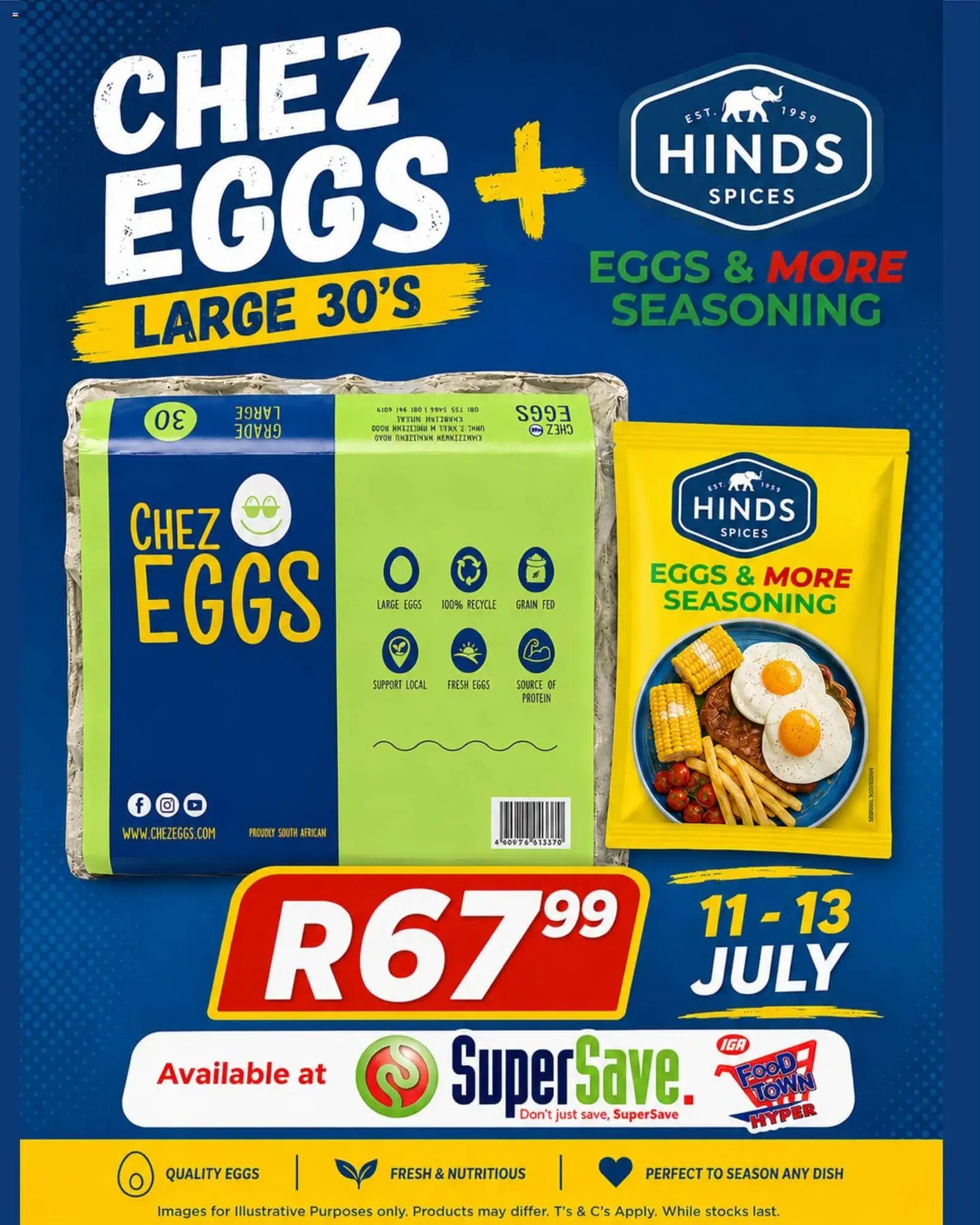 New Super Save catalogue – valid from 18/07/2026 | Page: 12 | Products: Protein, Eggs, Seasoning, Spices