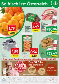 Spar Obst & Gemüse ab 26.10.2026 gültig