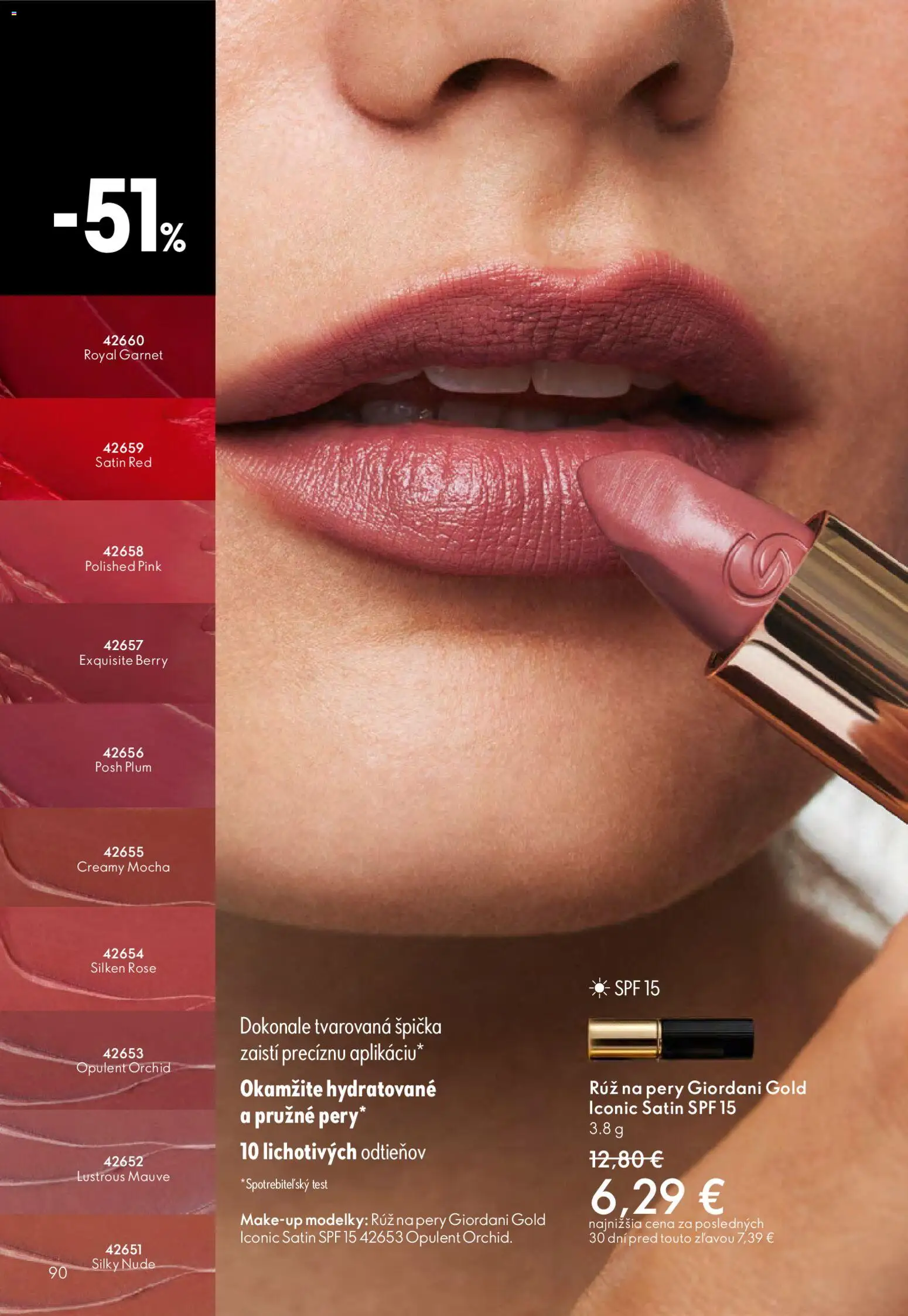 Nové Oriflame akcie – leták je platný od 06.05.2026 | Strana: 90 | Produkty: Rúž na pery