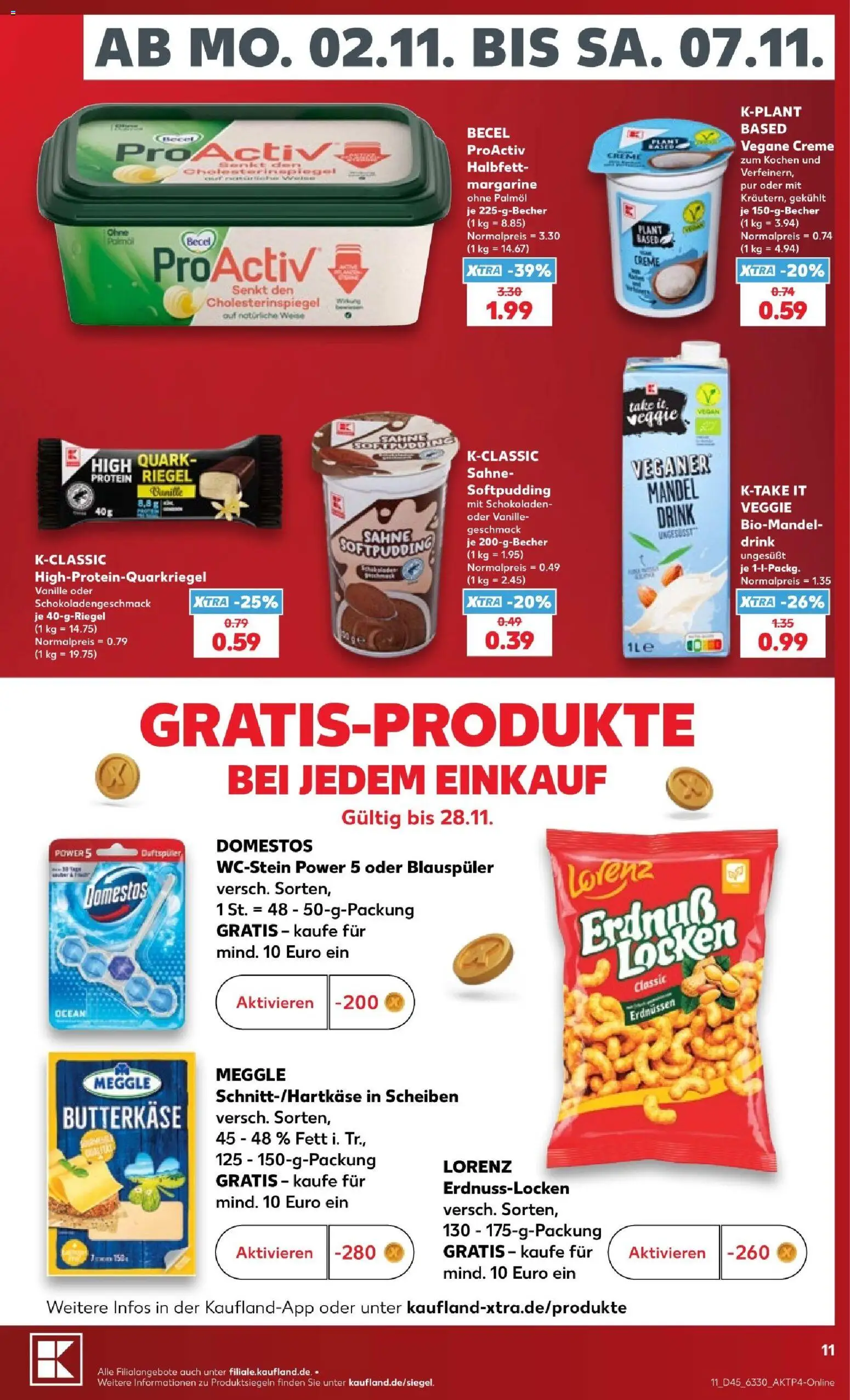 Kaufland Prospekt Hamburg – gültig ab 31.10.2026 | Seite: 11 | Produkte: Quark, Becel, Creme, Vanille