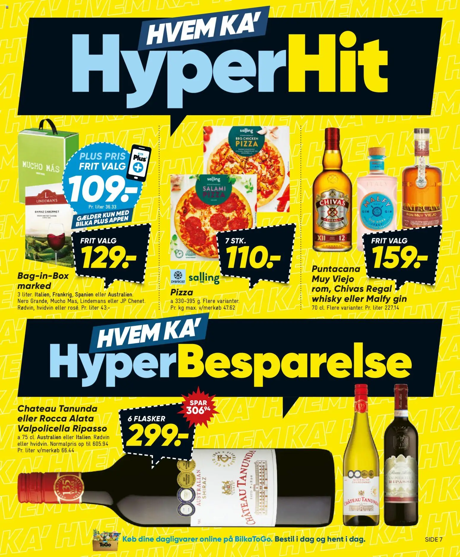 Bilka tilbudsavis – gyldig fra 29.05.2026 | Side: 7 | Produkter: Salami, Pizza, Gin, Whisky