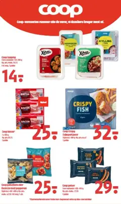 Coop 365 - Tilbudsavis uge 39 gyldig fra 24/09/2026 | Side: 17 | Produkter: Pølser, Pølsehorn, Bacon, Focaccia