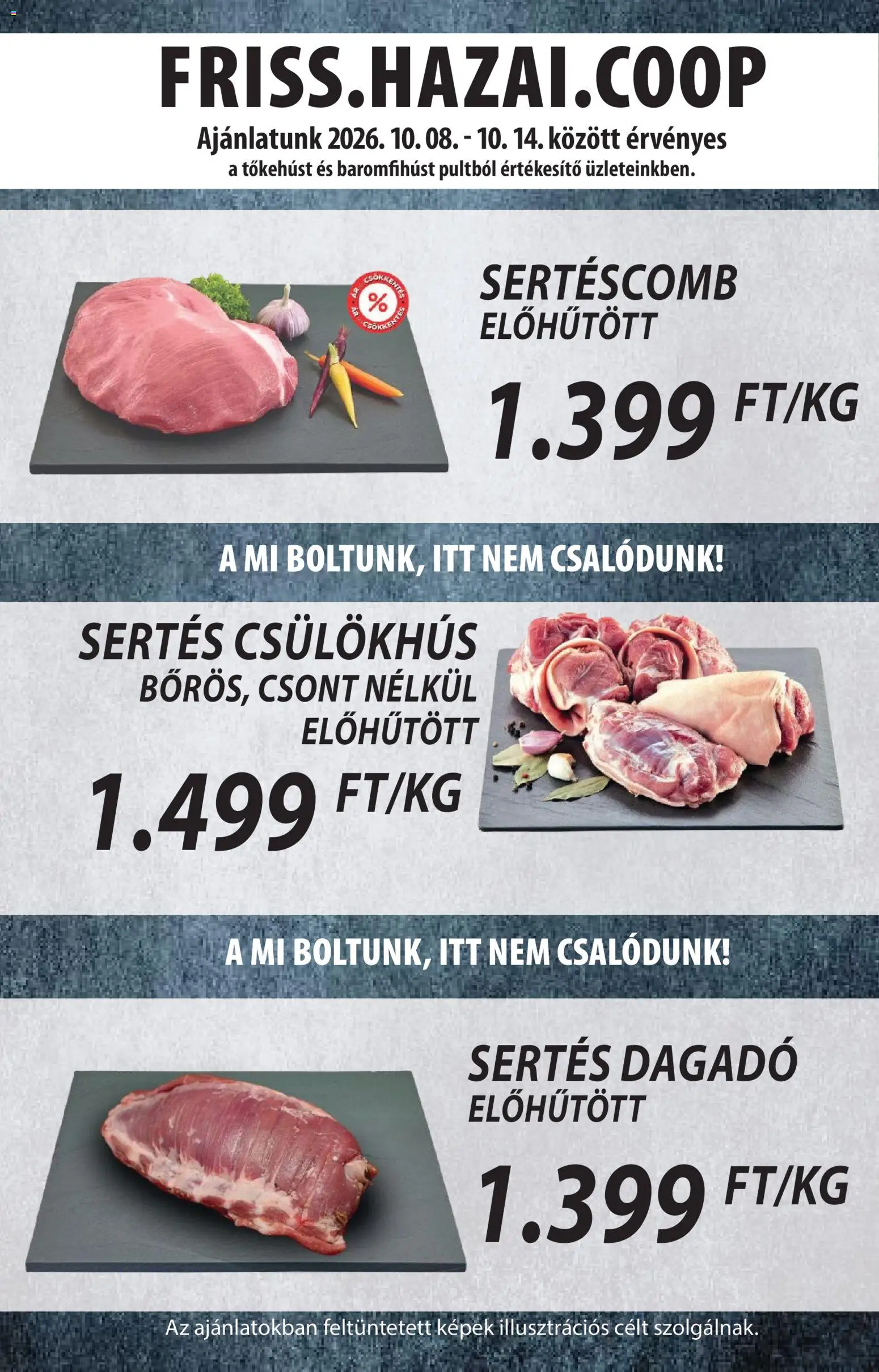 COOP Szolnok akciós ujság - amely érvényes a következő dátumtól: 2026.10.08. | Oldal: 2 | Termékek: Sertés dagadó, Sertéscomb