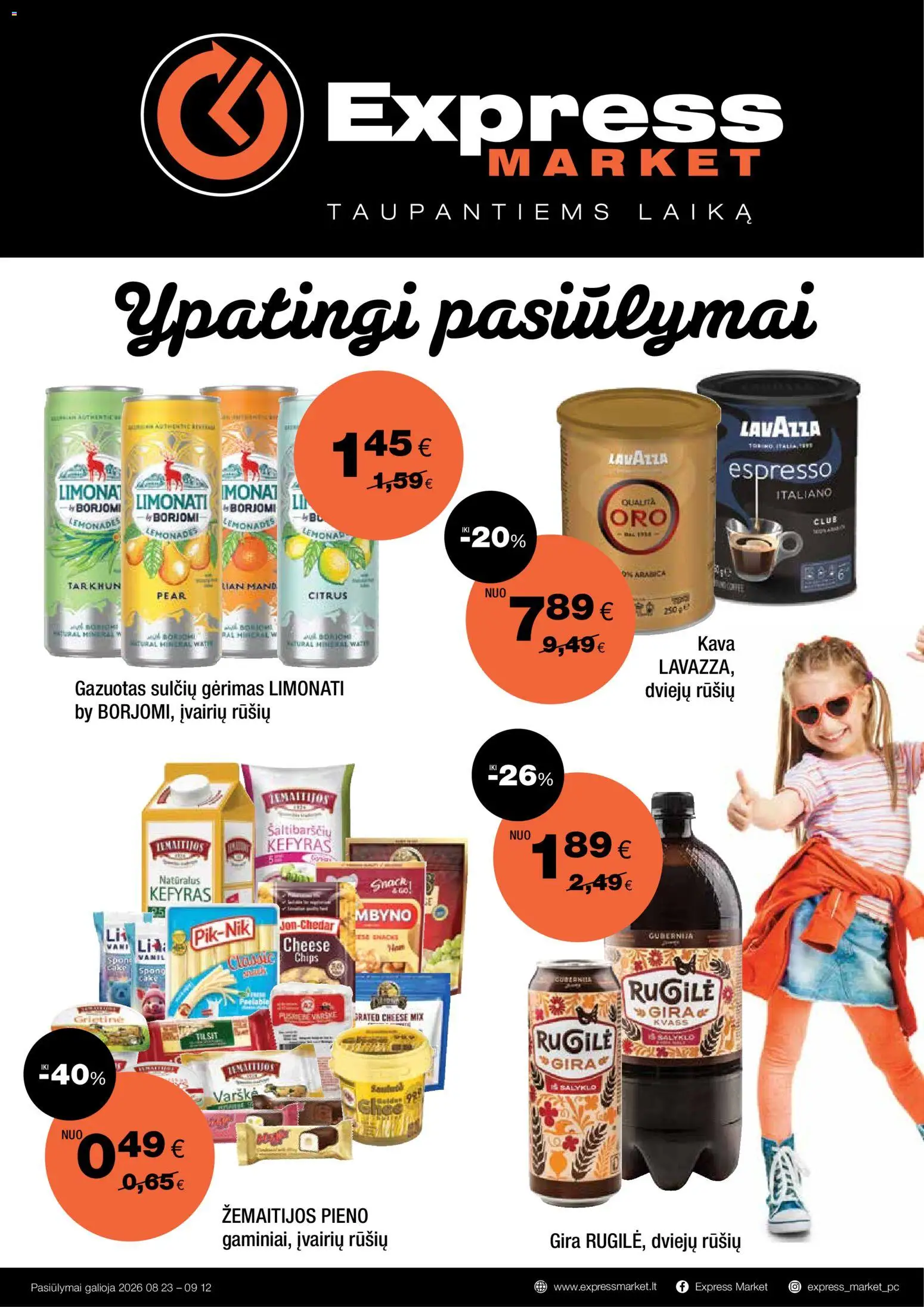 Express market akcijos nuo 2026.08.23 | Puslapis: 1 | Prekių: Kava, Grietinė