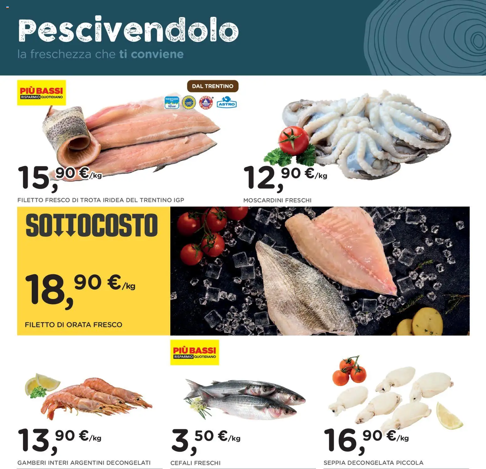 Volantino Poli del 28/10/2026 | Pagina: 8 | Prodotti: Gamberi, Trota, Filetto, Orata
