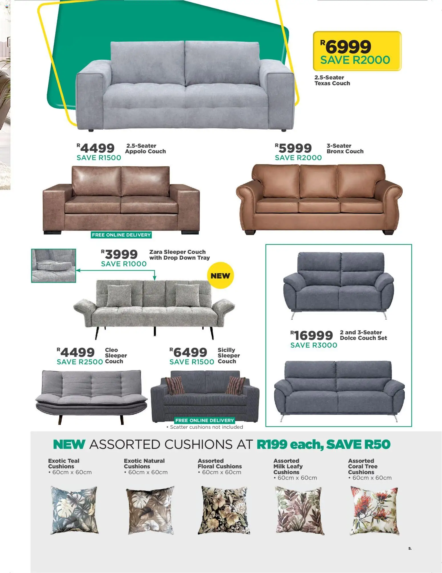 New House and Home catalogue – valid from 23/09/2026 | Page: 5 | Products: Tray, Couch, Milk