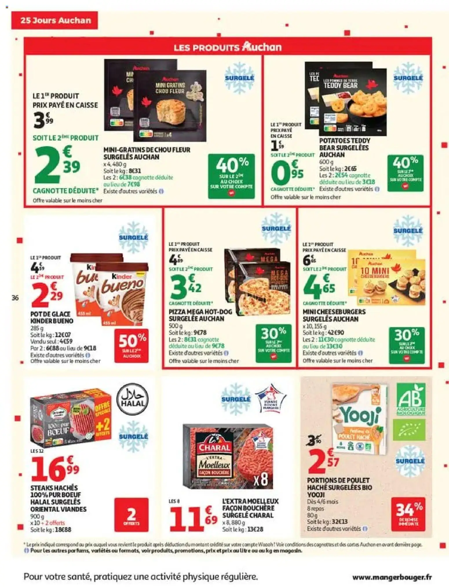 {H1} | Page: 36 | Produits: Poulet, Kinder Bueno, Chou, Pizza