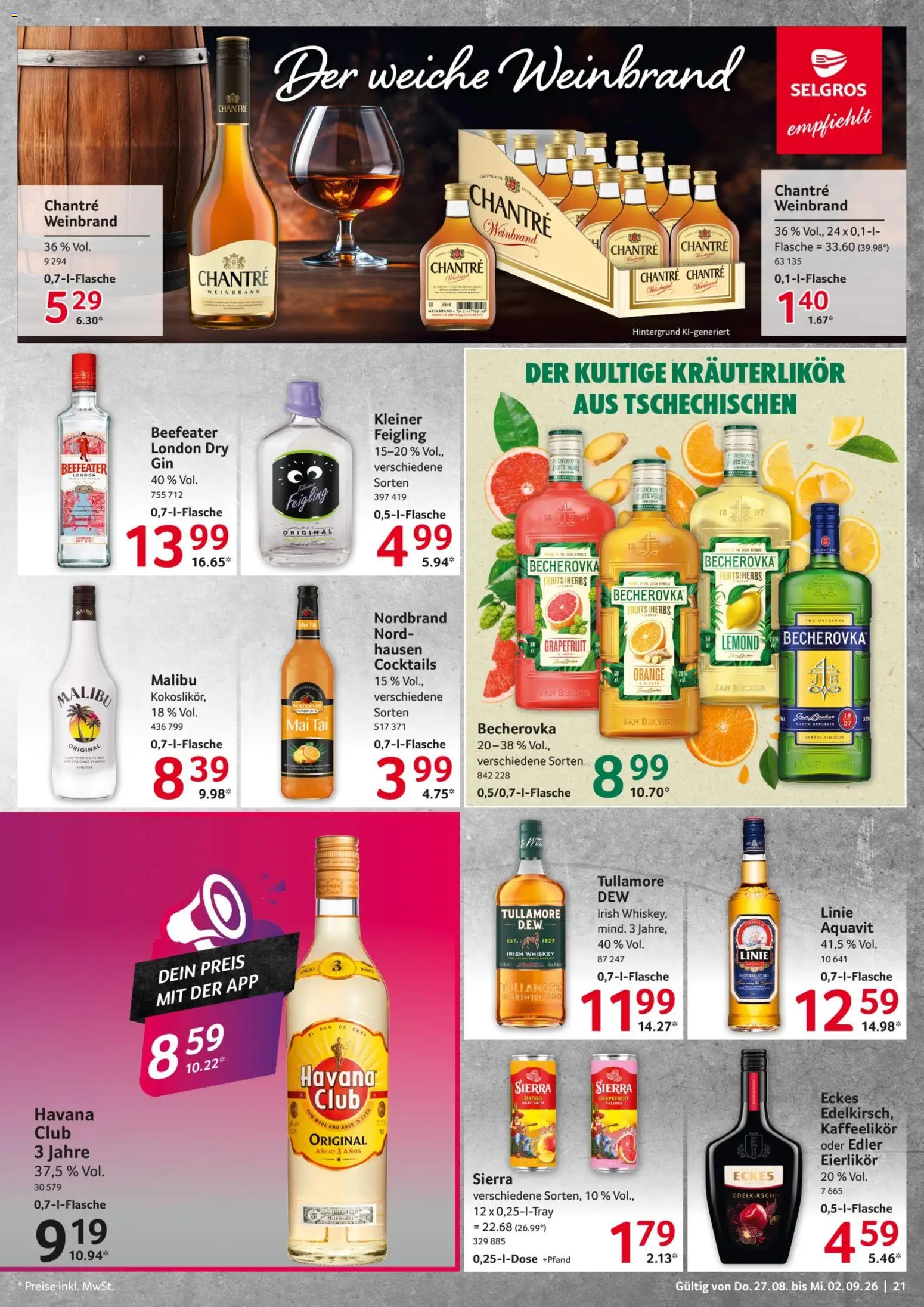 Selgros Prospekt – gültig ab 27.08.2026 | Seite: 21 | Produkte: Havana club, Grapefruit, Mango, Whiskey