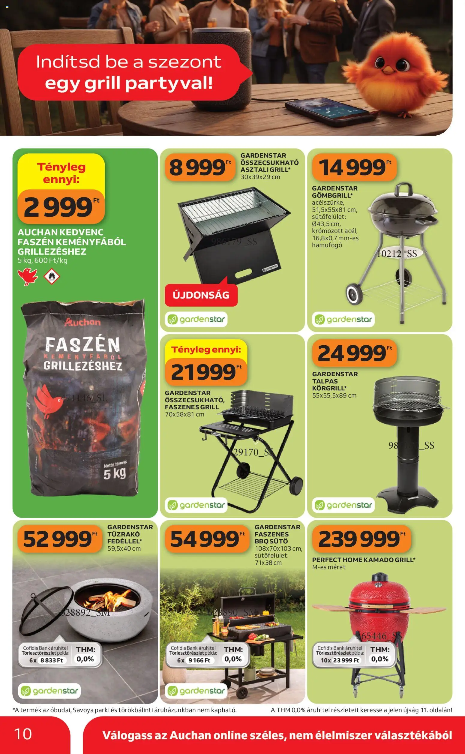 Auchan akciós ujság - amely érvényes a következő dátumtól: 16.04.2026 | Oldal: 10 | Termékek: Sütő, Grill