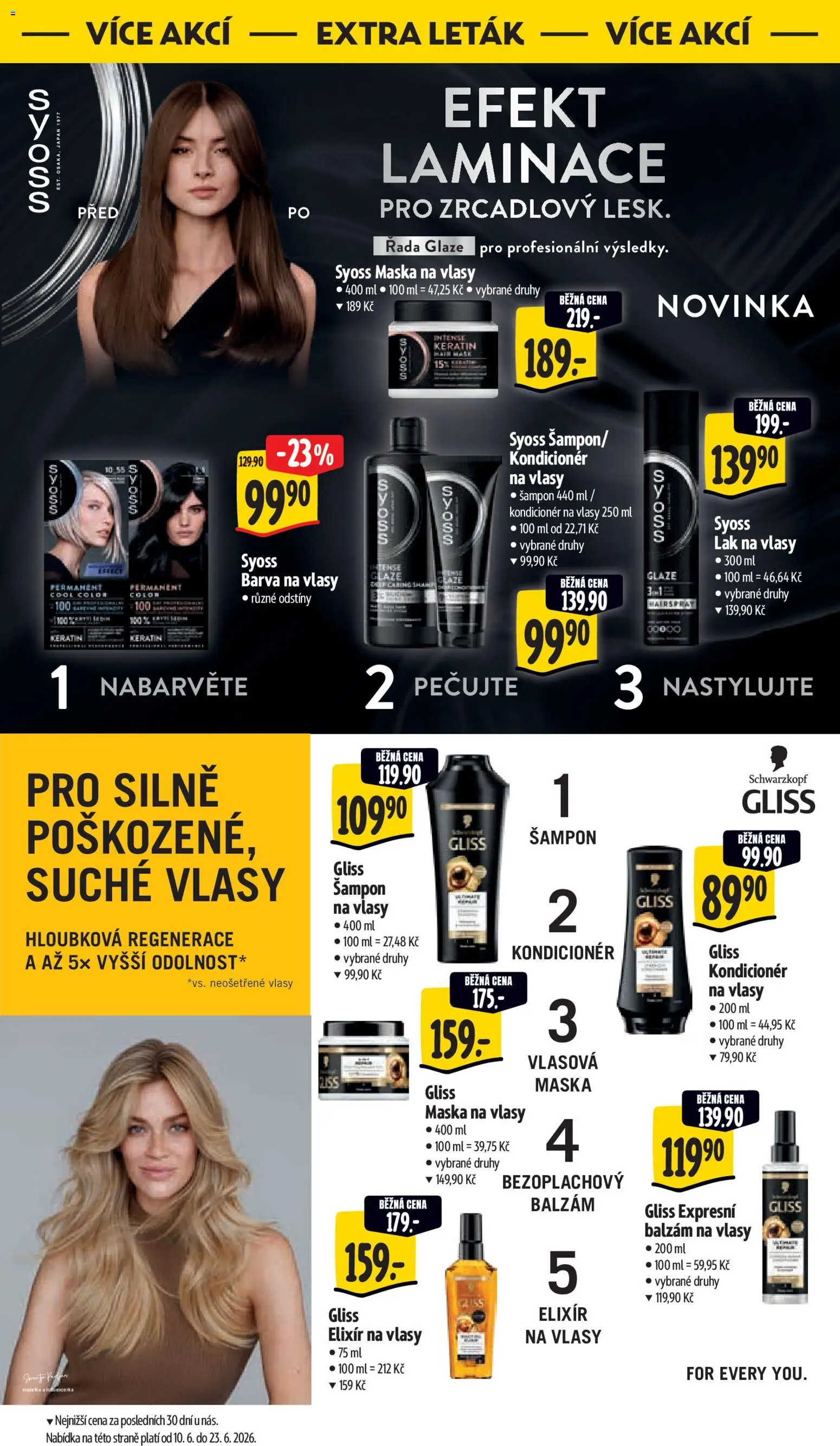 Albert leták - Hypermarket od 10.06.2026 | Strana: 52 | Produkty: Syoss, Balzám na vlasy, Lak na vlasy, Maska