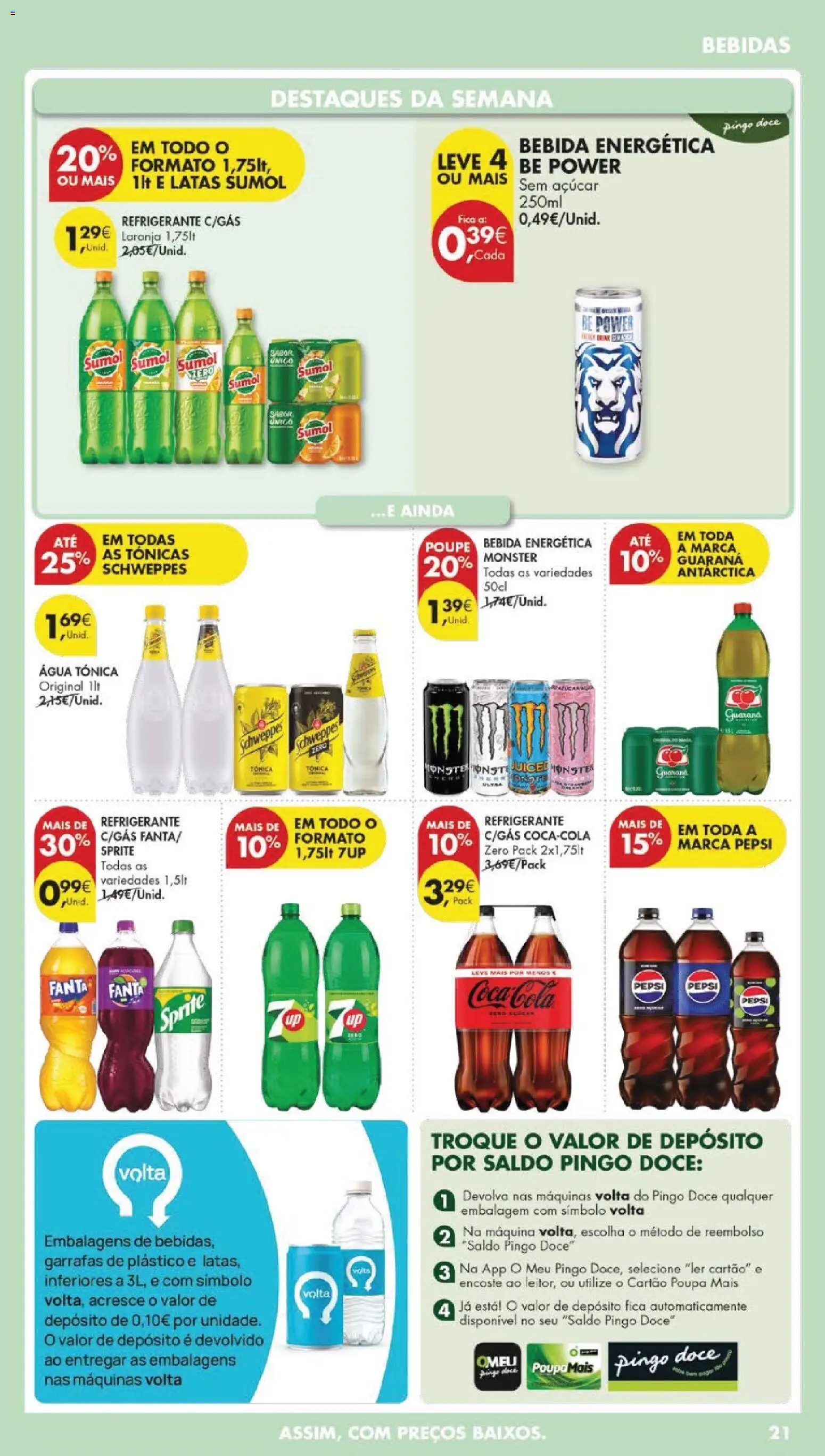Pingo Doce folheto │ válido de 21.04.2026 | Página: 23 | Produtos: Agua, Açúcar, Coca-cola, Soda
