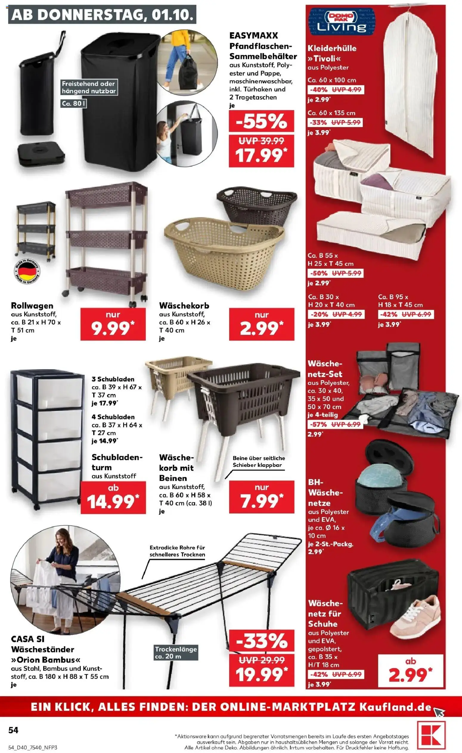 Prospekt Kaufland ab 28.09.2026 » Angebote Online zum Blättern | Seite: 64 | Produkte: Korb, Waschestander